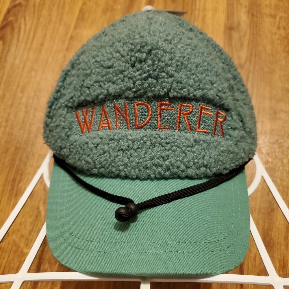 Top Paw Dog Hat Cap‎ Green Large XL Sherpa Elastic Strap Wanderer For Dogs